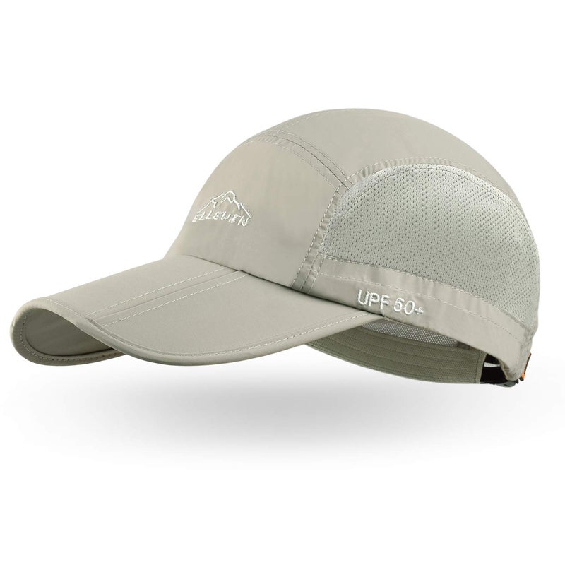 ELLEWIN Men's Baseball Cap UPF50 Hat W/Foldable Long Large Bill,One Size,Khaki - Image 1